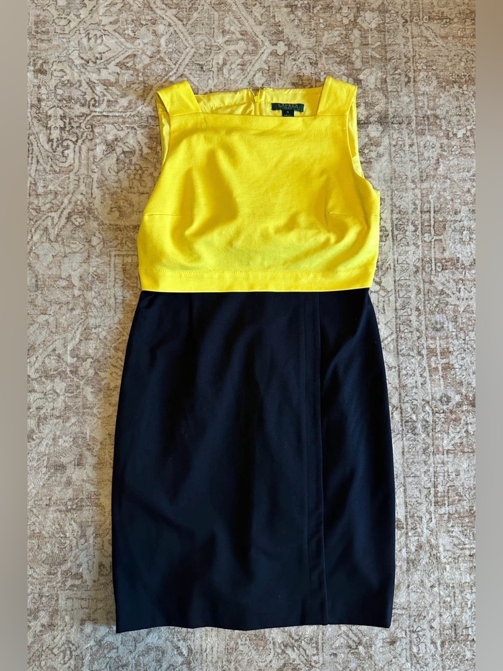 Ralph Lauren Two-Tone Yellow and Black Dress